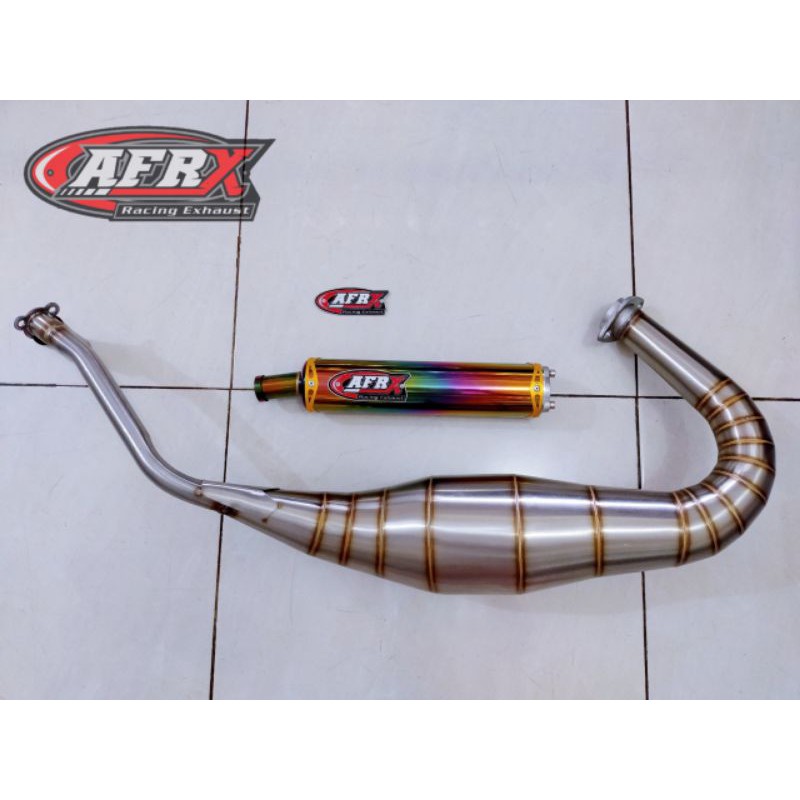 Knalpot Racing kawasaki Ninja R RR SS Kobra Stenlis Silinser Rainbow