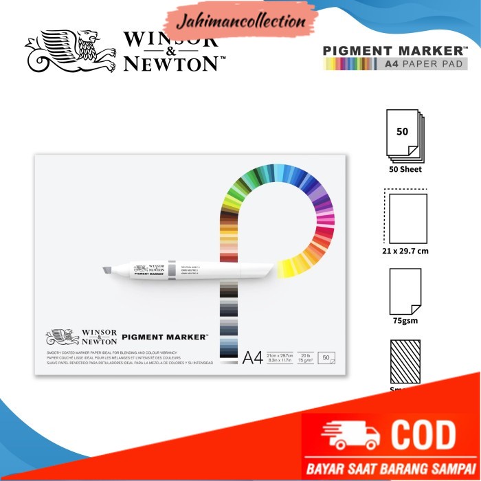 

✨ BISA COD ✨ Kertas Gambar Winsor & Newton A4 Pigment Marker Pad - 75gsm
