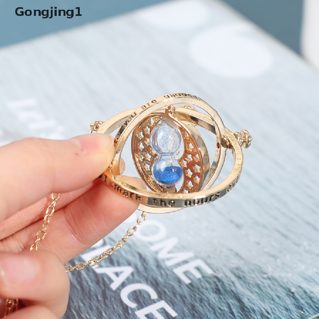 Gongjing1 Kalung Rantai Dengan Liontin Jam Pasir 3D Harry Potter