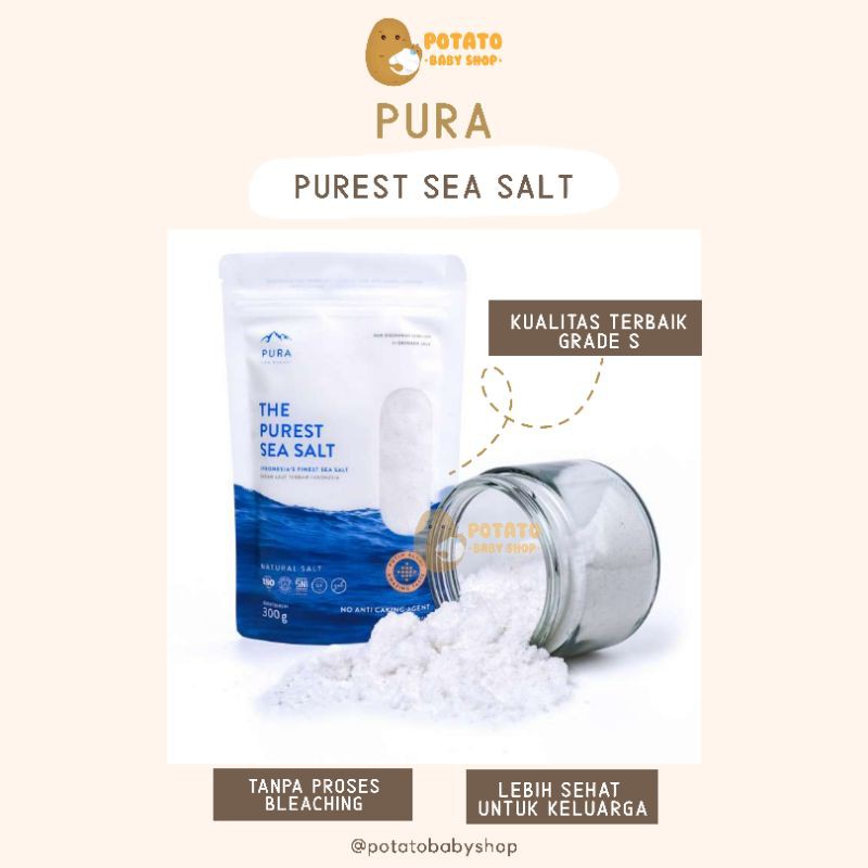 Pura Organic Finest Sea Salt / garam halus &amp; kasar