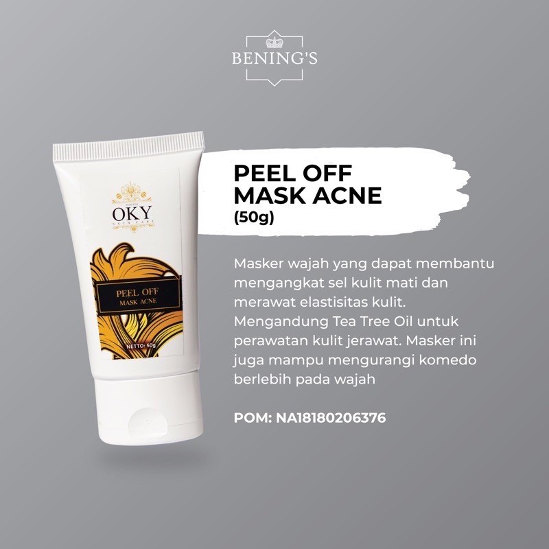 Peel Off Mask Acne | Masker Peel Off Jerawat / Benings clinic By Dr Oky pratama