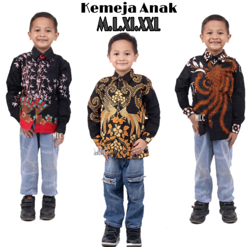 Kemeja Batik Anak - batik anak - baju batik anak laki laki umur 2-12 tahun kemeja batik anak panjang