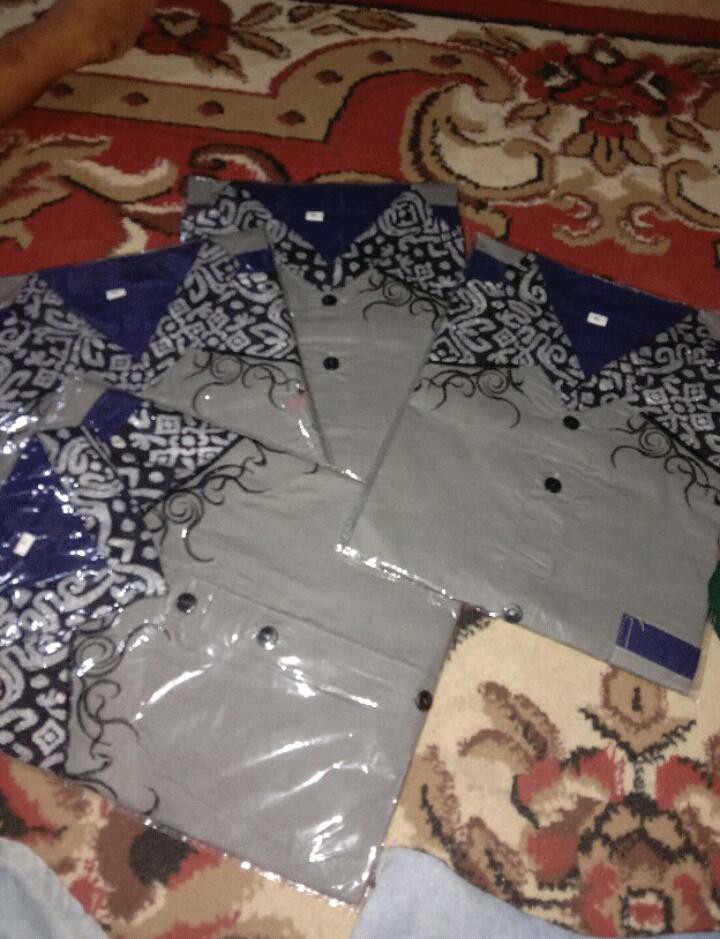 Batik Pria Hem Sutra Lapis Furing Istimewa Batik Lengan Pendek Kreep Terbaru