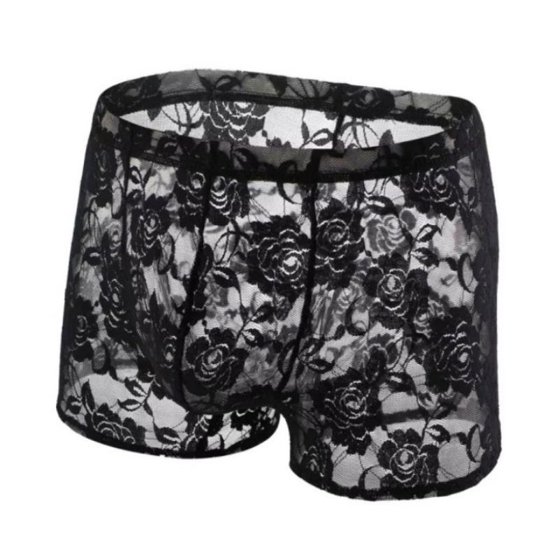 celana dalam boxer renda pria / Lace underwear boxer sexy men