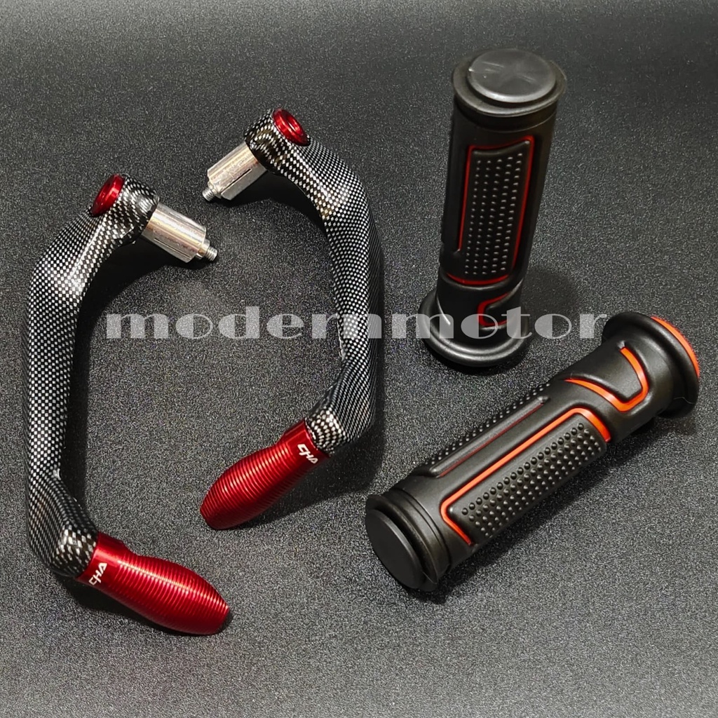 [paket 2in1] proguard carbon sabit + Handgrip ersatzel original Universall motor