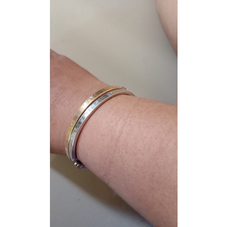 AKSESORIS BANGLE CARTIER EMAS KUNING & PUTIH