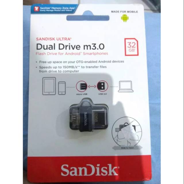 Flashdisk dual disk otg sandisk 32gb