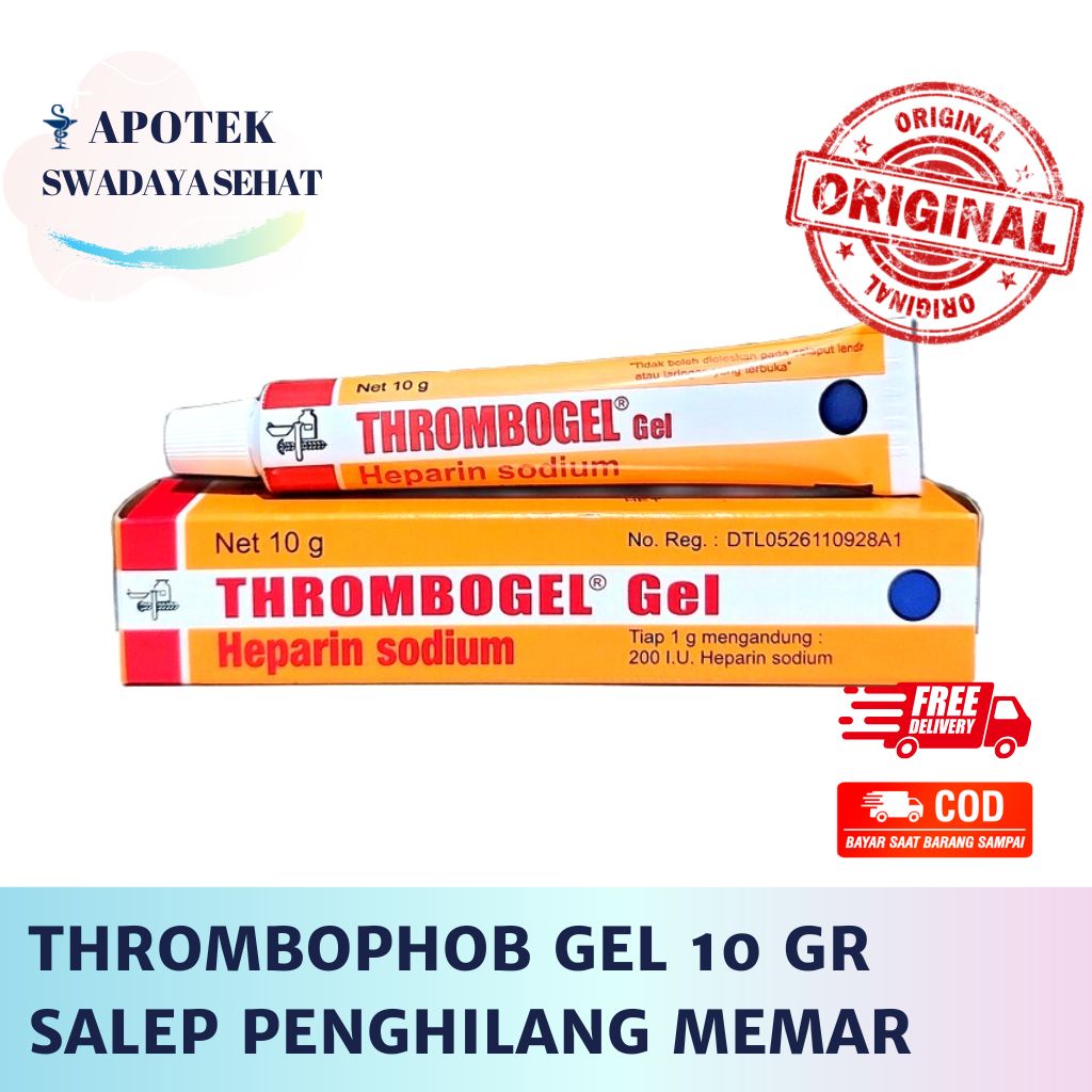 THROMBOPHOB GEL 10 GR - Salep Jel Hilangkan Memar Thrombogel Trombopop Trombopob