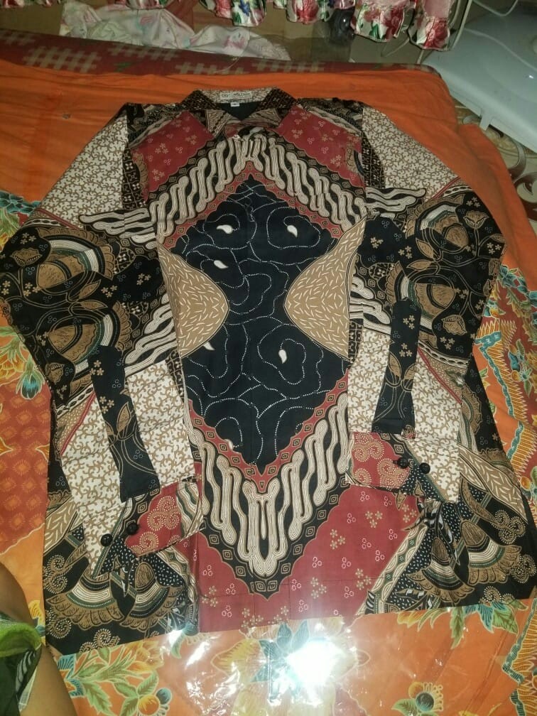 Batik Pria Lengan Panjang Kualitas Premium Bahan Katun Prima Full Furing Motif Terbaru Abm 008