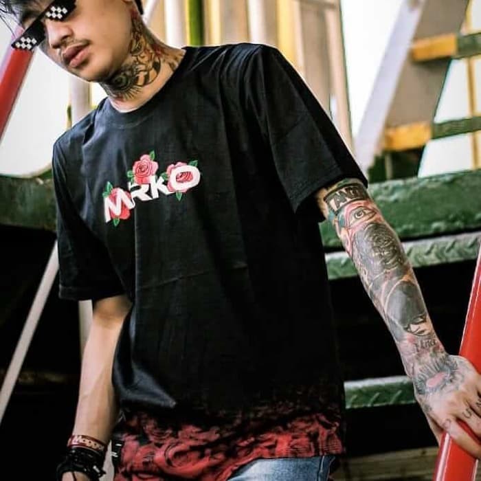 T-SHIRT BAJU KAOS PRIA BLACK ROSE ORIGINAL DISTRO MRKO 031