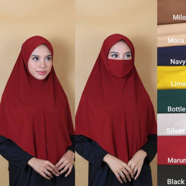 FASHION MUSLIM WANITA - HIJAB NIQAB PLAIN - HIJAB SYAR'I - HIJAB TERLARIS