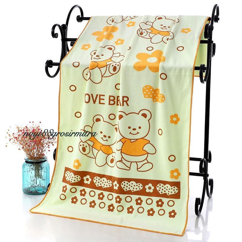 Handukmall Handuk Bayi 50x100cm / 60X120cm Handuk Anak Bayi Microfiber Handuk Mandi Bayi baby putih