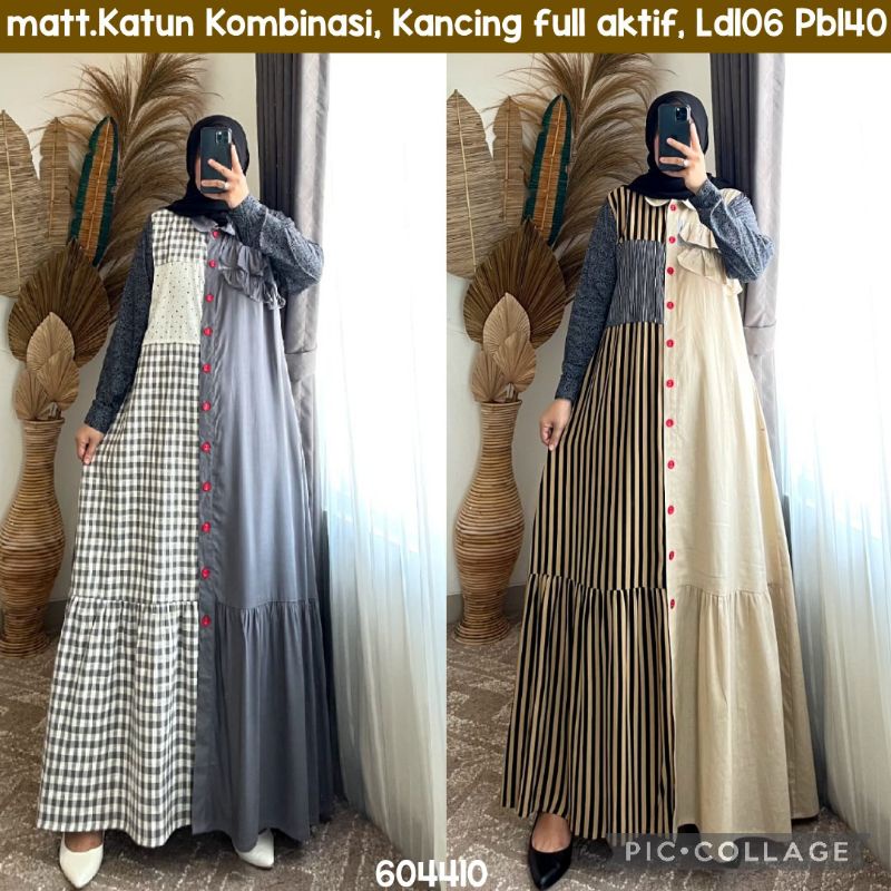 dress maxi kancing ori semut