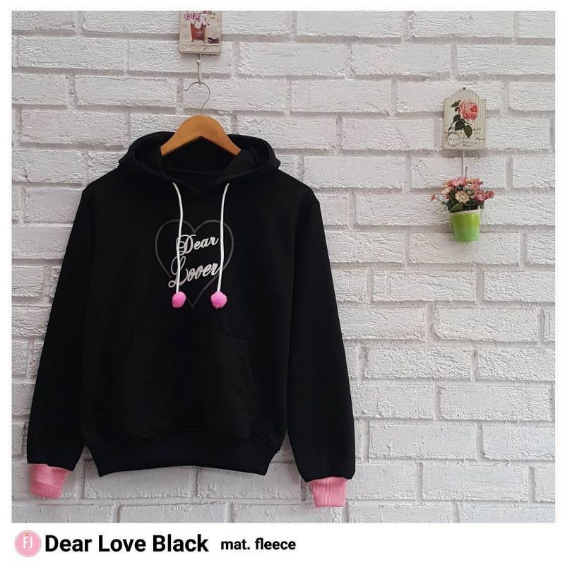 DEAR LOVE HOODIE || SWEATER HOODIE POMPOM #DLH