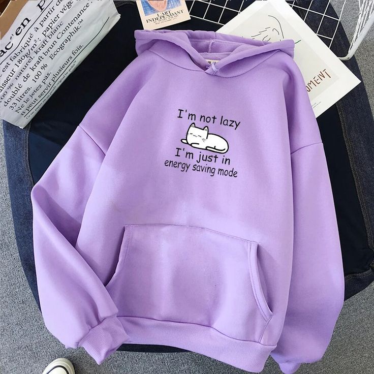 HOODIE WANITA IM NOT LAZY /// JUMPER FLEECE TEBAL HALUS KEKINIAN LUCU TERBARU''