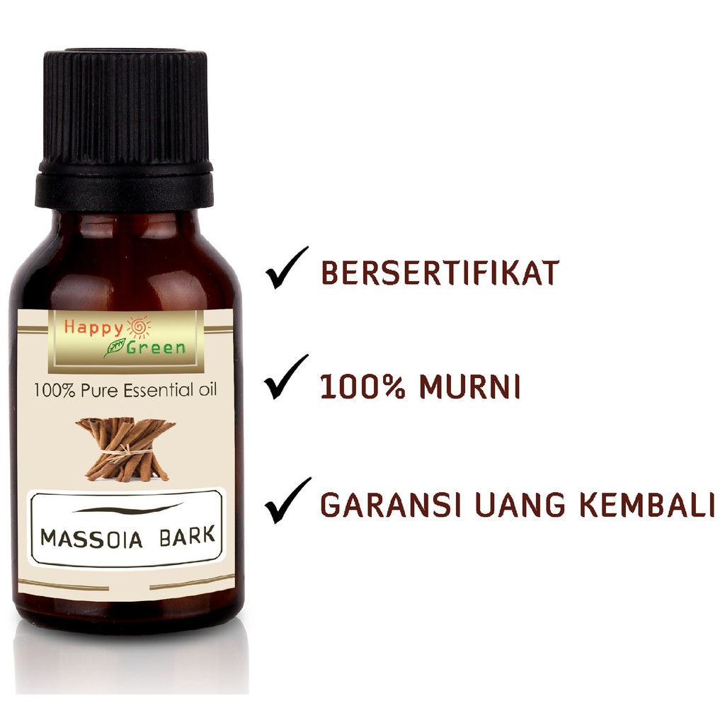 Happy Green Massoia Bark Essential Oil - Minyak Atsiri Kulit Masoi Papua Masoyi mesoyi