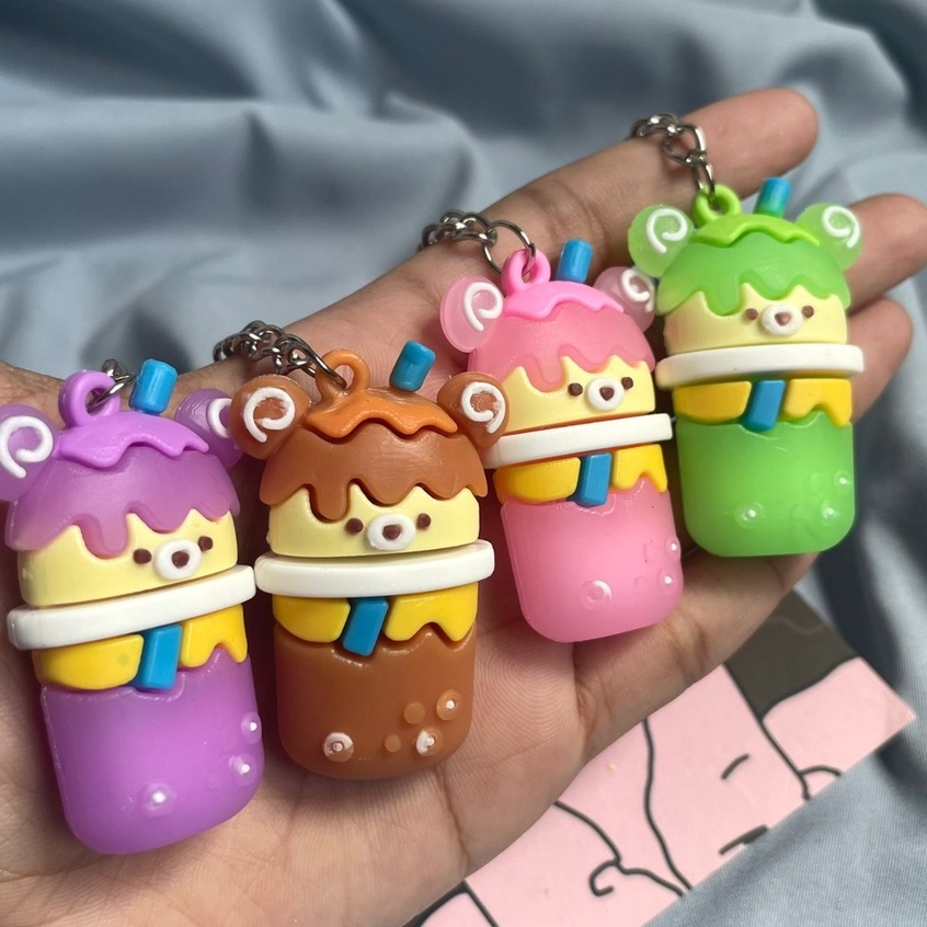 GANTUNGAN KUNCI BOBA DONAT VERSI BARU ADA 4 WARNA UNIK HARGA TERMURAH KEYCHAIN BENTUK BUBBLE DRINK DONUT SUPER CUTE AKSESORIS IMUT BISA GROSIR DAN COD KUALITAS TERBAIK