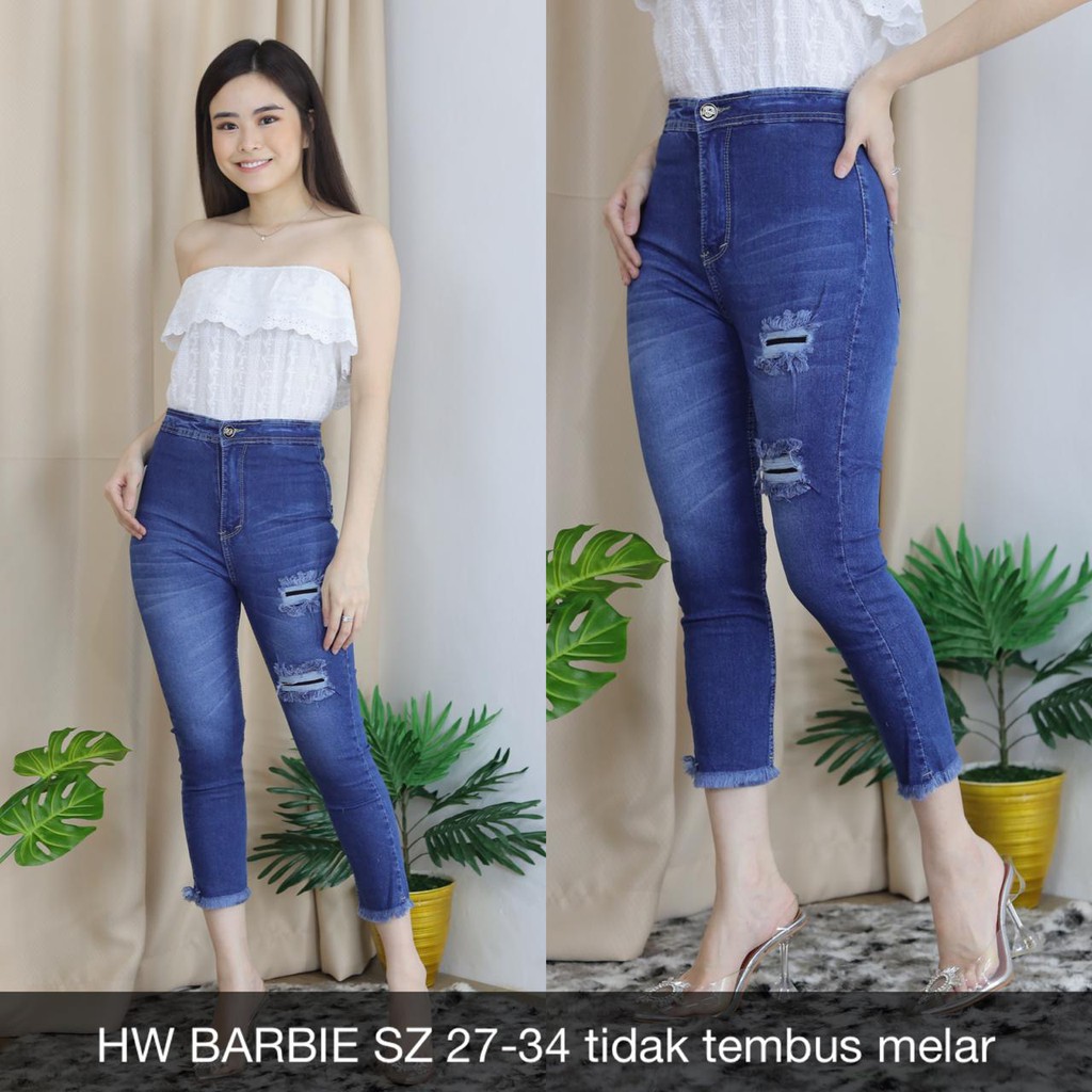 CELANA JEANS WANITA HW 7/9 BARBIE