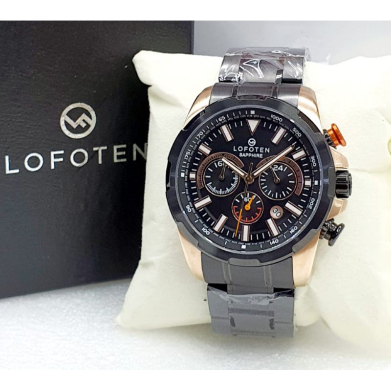 ( COD ) Best Seller  Jam Tangan Pria Lofoten L-6510 Chrono Aktif Kaca Kristal Safir Original
