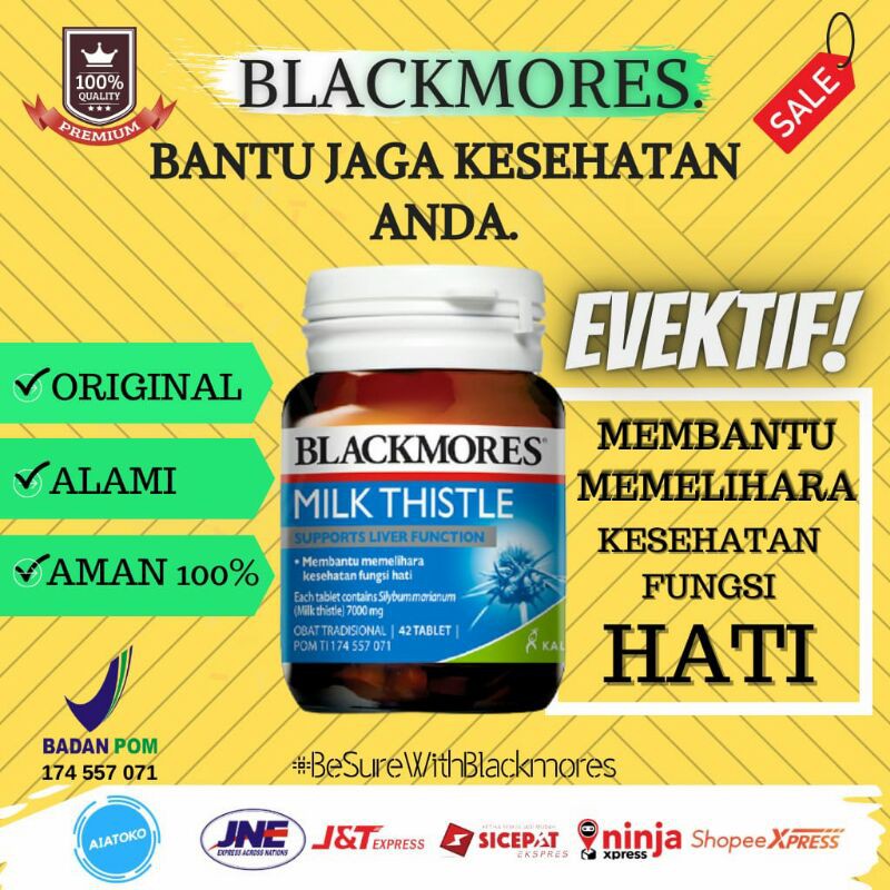 Blackmores Milk Thistle BPOM Kalbe - 42 Tablet / Suplemen Kesehatan Menjaga Fungsi Hati