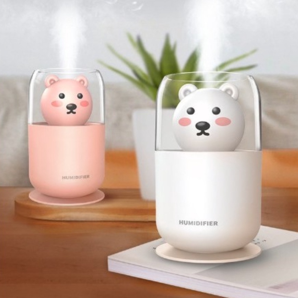 Y06 Humidifier Diffuser Aromaterapi Motif Beruang With LED Night 300ML