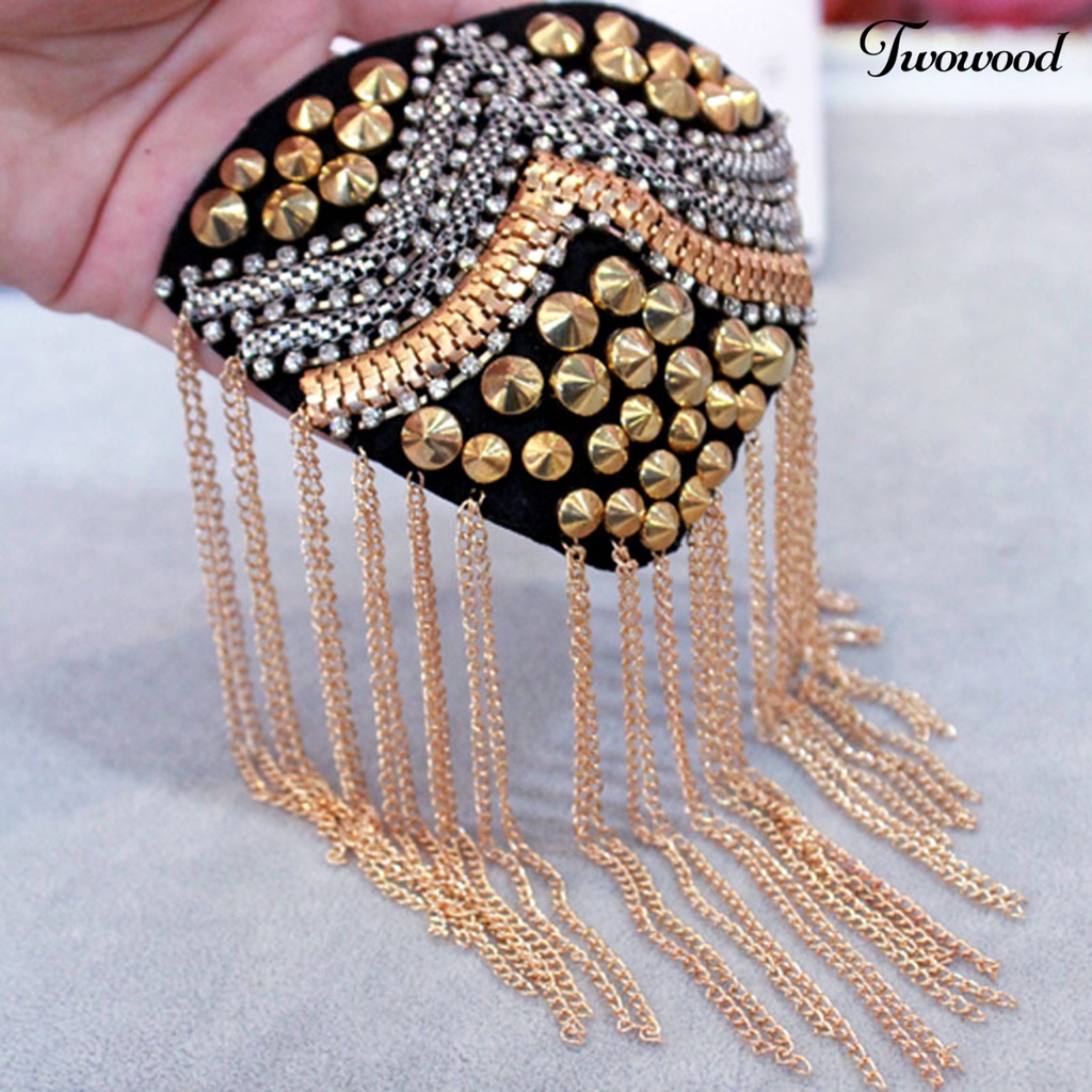 Bros Pin Model Rumbai Aksen Berlian Imitasi Tahan Lama Untuk Dekorasi Pakaian