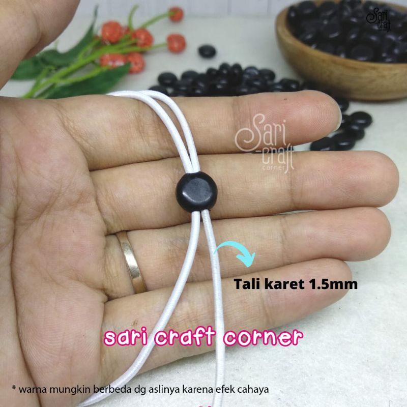 Stopper Tali Karet Masker Silicon Bulat Pipih