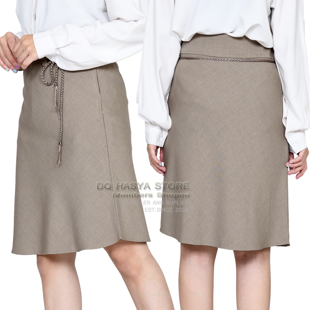 Rok Pendek Hiitam 3/4 Model A Line Kerja Kantor Formal Wanita  Bahan Cotton Poly Import Premium Rok Kerja Kantor Hitam Span Pendek Bahan Formal Kantor Rok Kerja Kantor Pendek Rok Hitam Kerja Kantor Pendek Rok Span Pendek Hitam Androk Sepan Hitam