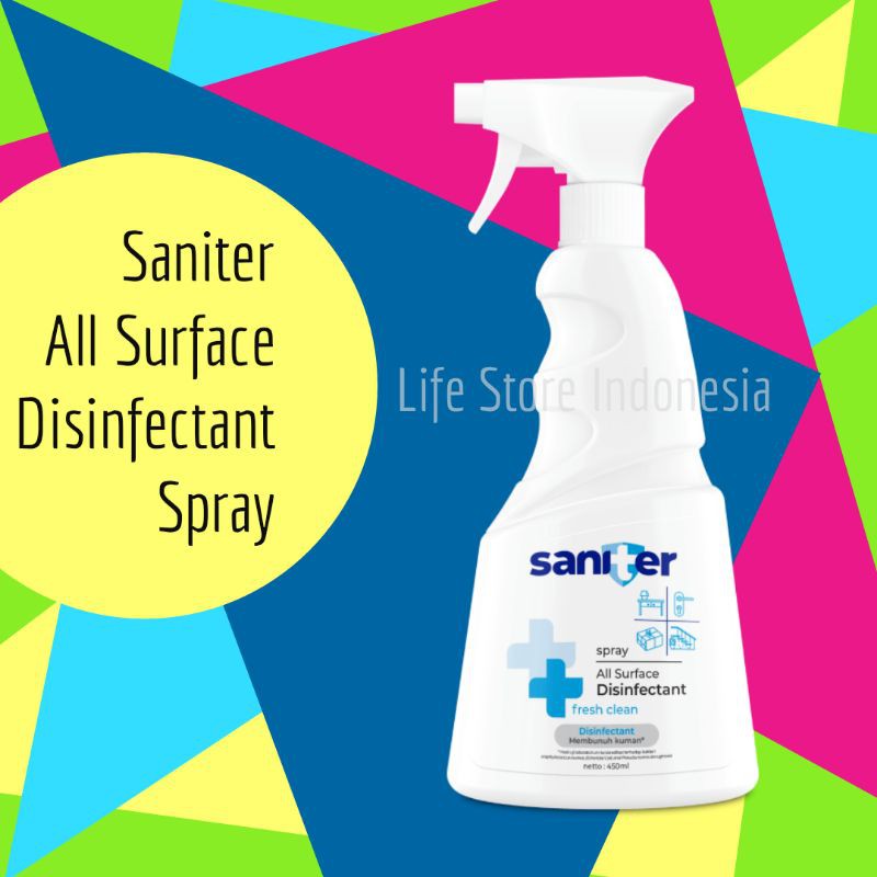 Jual SANITER ALL SURFACE DISINFECTANT 450 Ml | Shopee Indonesia