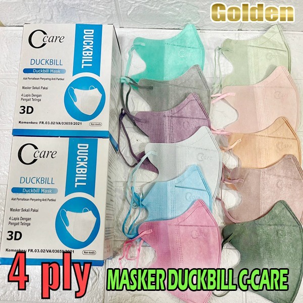 Mouson / Ccare / Alkindo Masker Duckbill Dewasa 4ply 4 ply isi 50pcs