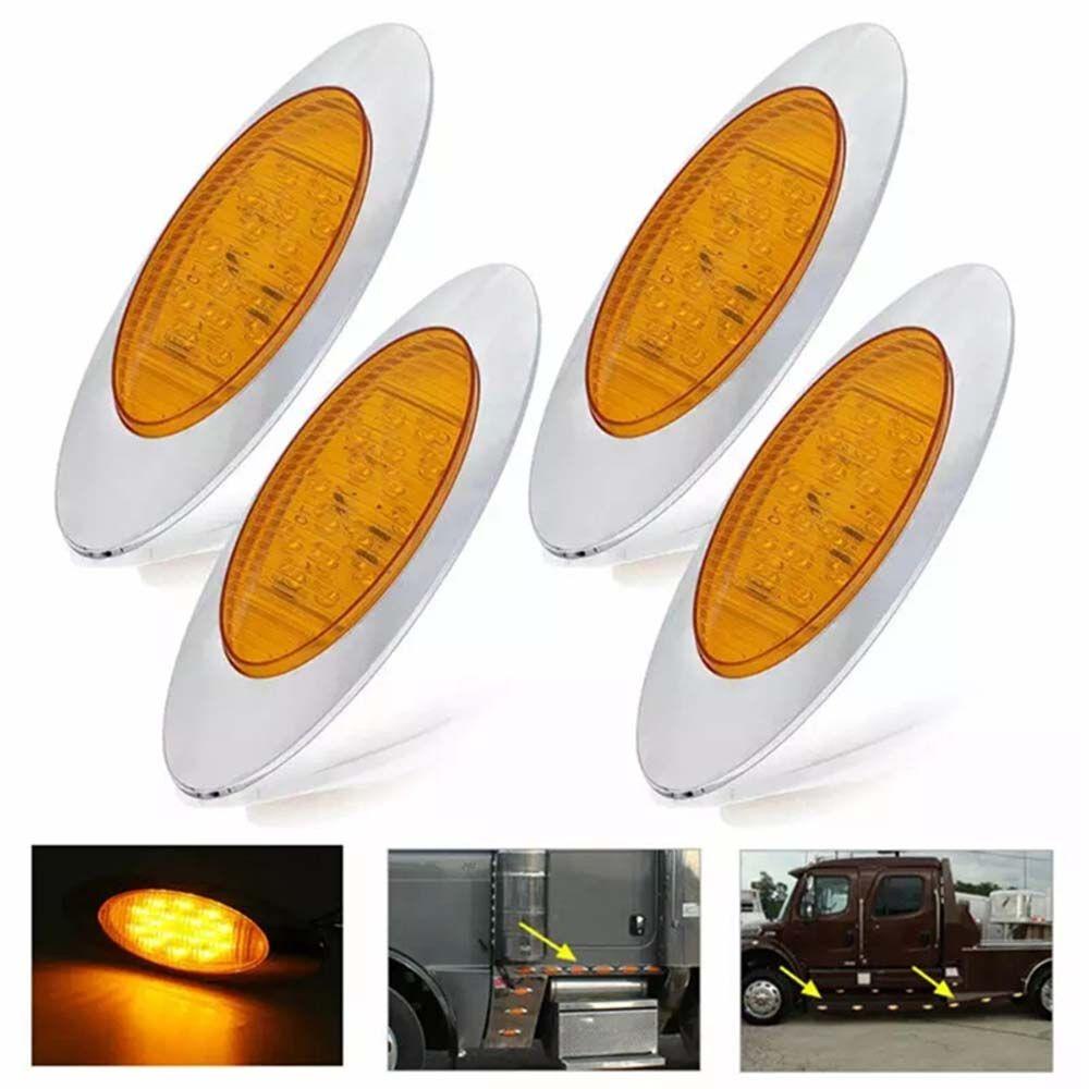 Lanfy Lampu Mobil Side Marker 16LED DC12V Truk Oleng Caravan Boat Warning Tail Light