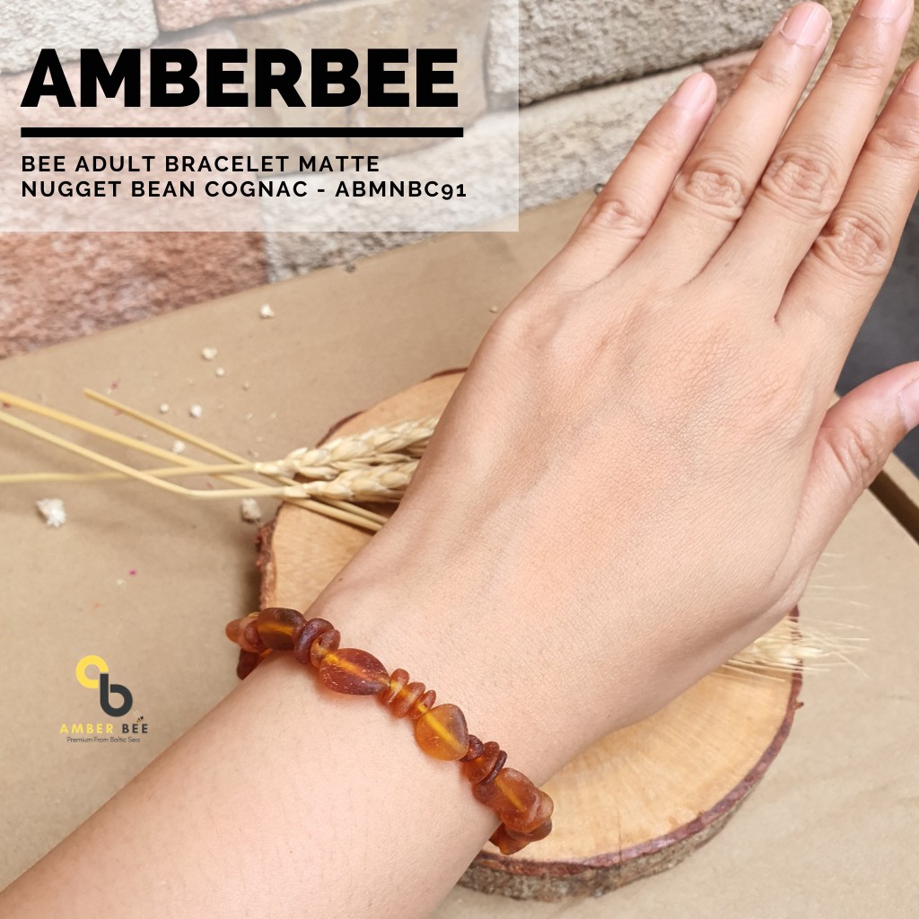 Gelang Kesehatan Amber Dewasa Premium Matte By Amber Bee