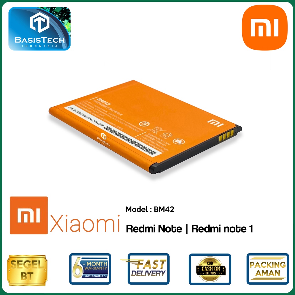 BATERAI XIAOMI REDMI NOTE - XIAOMI REDMI NOTE 1 - BM42 - ORI99