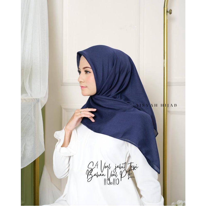 Agen Suppiler Hijab Basic Voal Tepi Jahit by Aisyah Jilbab Segiempat Jilbab Polos Terlaris Termurah