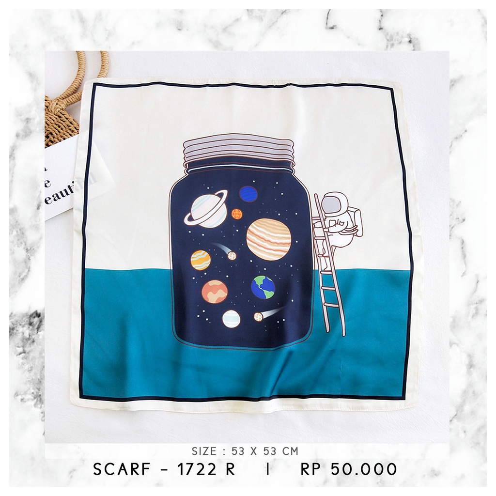 SCARF / SYAL KOREA / NECK SCARF  (SIZE 53 X 53)-1722 R