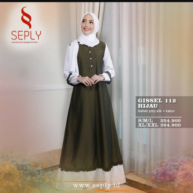 SEPLY | DRESS GAMIS MUSLIMAH GISSEL 112 HIJAU D20P