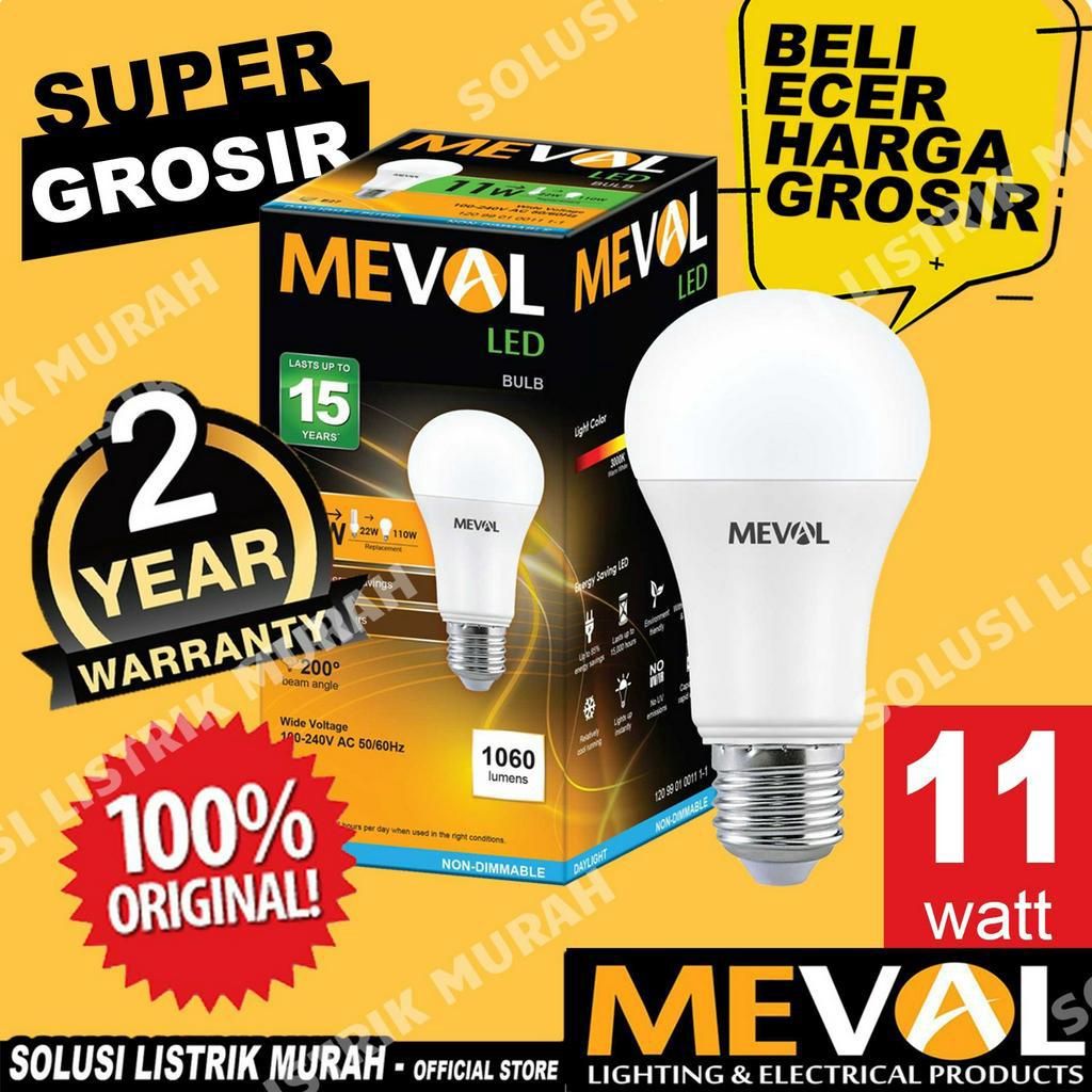 Meval Lampu LED Bulb 11W - Putih