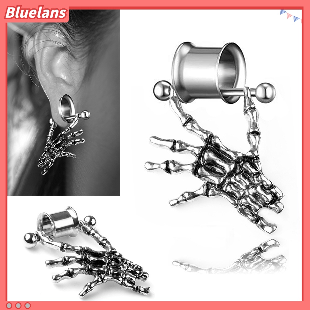 Anting Tindik Telinga Bentuk Tangan Tengkorak Untuk Unisex