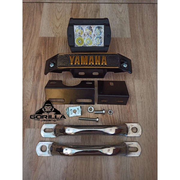 paket lampu led set kumis kumisan rx king set pangkon breket-Paket 11