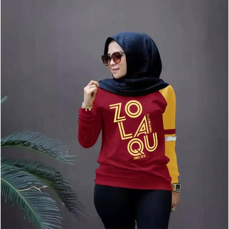 BAJU ZOLAQU /SWEATER ZOLAQU (COD) BAJU WANITA LENGAN PANJANG / SWEATER WANITA KEKINIAN / KAOS WANITA