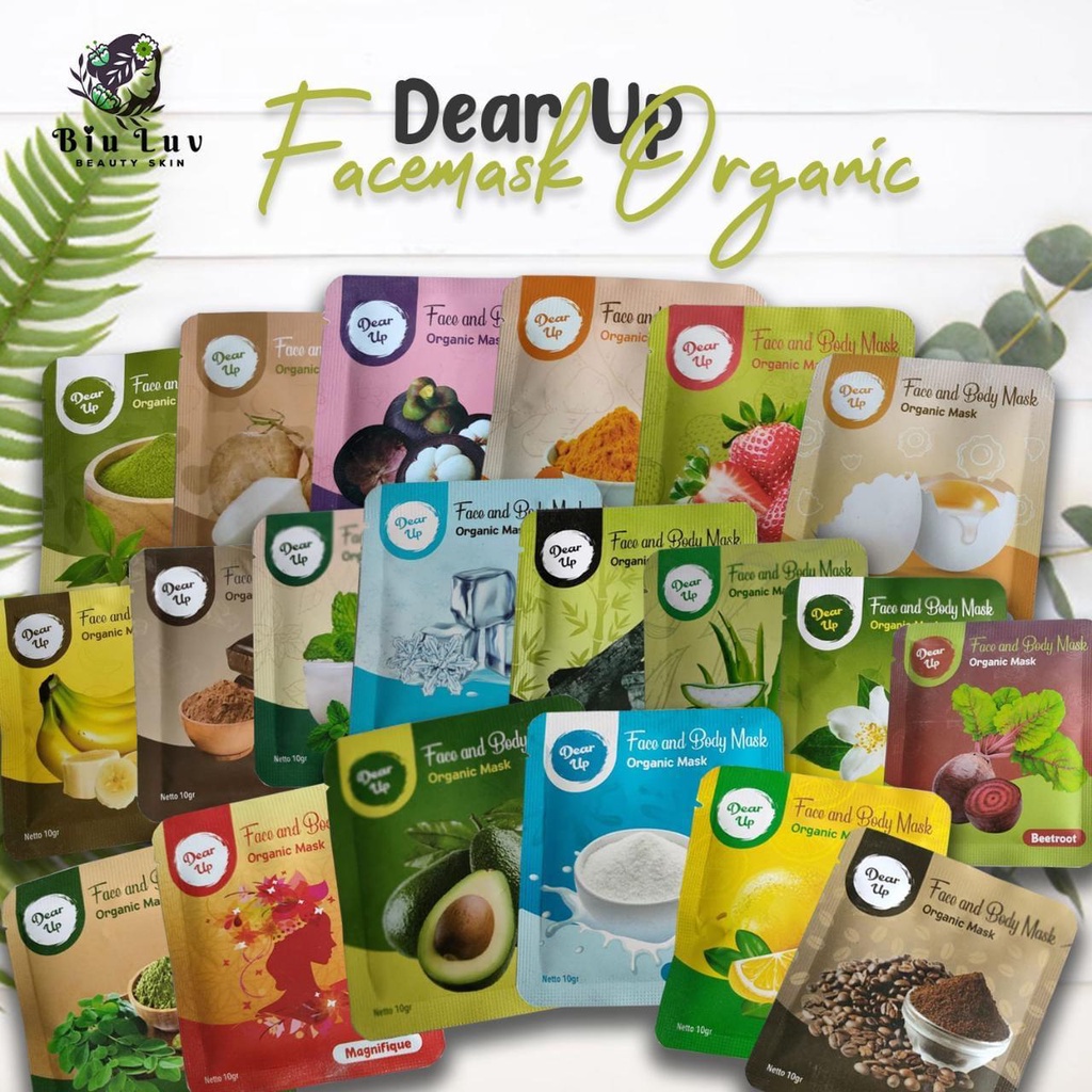 MASKER ORGANIK DEAR UP ORGANIC MASK/ MASKER BUBUK ORGANIK