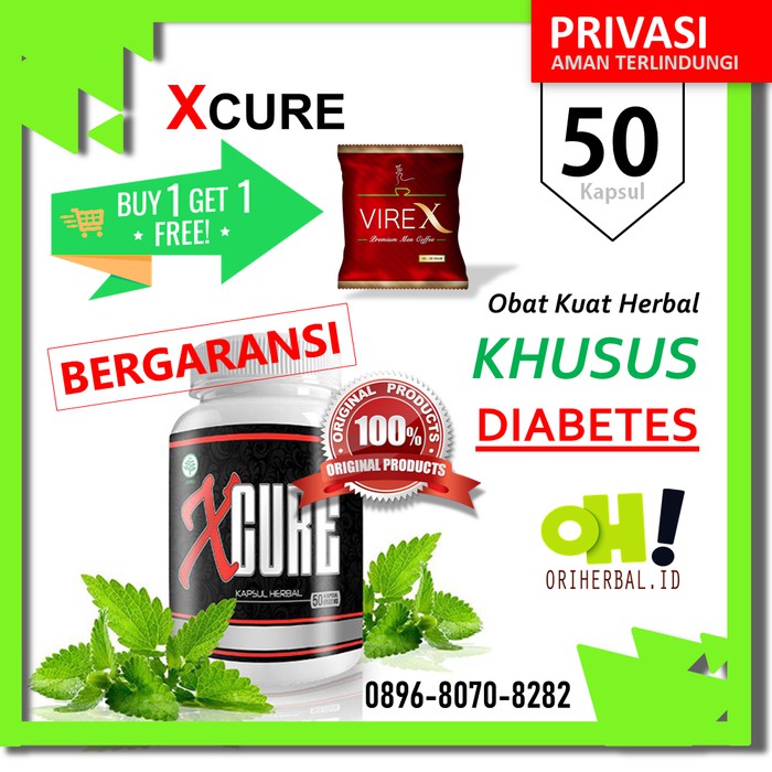 xcure - jamu obat herbal kuat untuk pria diabetes alami 1000% - ju955