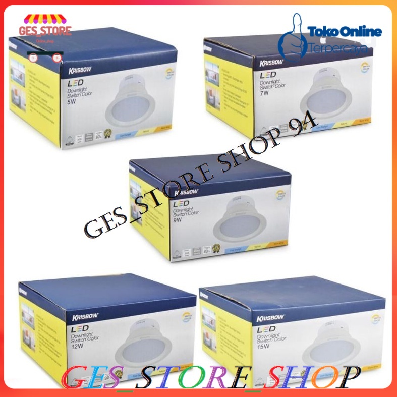 DOWNLIGHT LED SWITCH TRI COLOR KRISBOW | LAMPU LED DOWNLIGHT | KRISBOW | 3 COLOR LED | LAMPU PLAFON