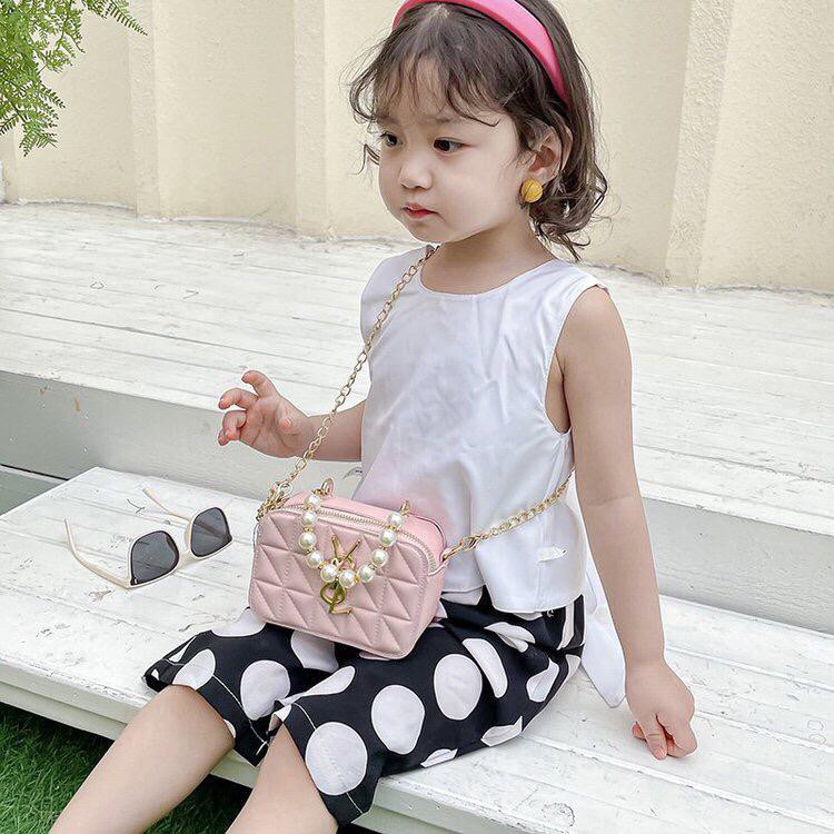 (LOLI-JKT) TS-29 TAS ANAK CEWEK IMPORT YSL / TAS ANAK BAHAN LEMBUT MUTIARA &amp; PITA