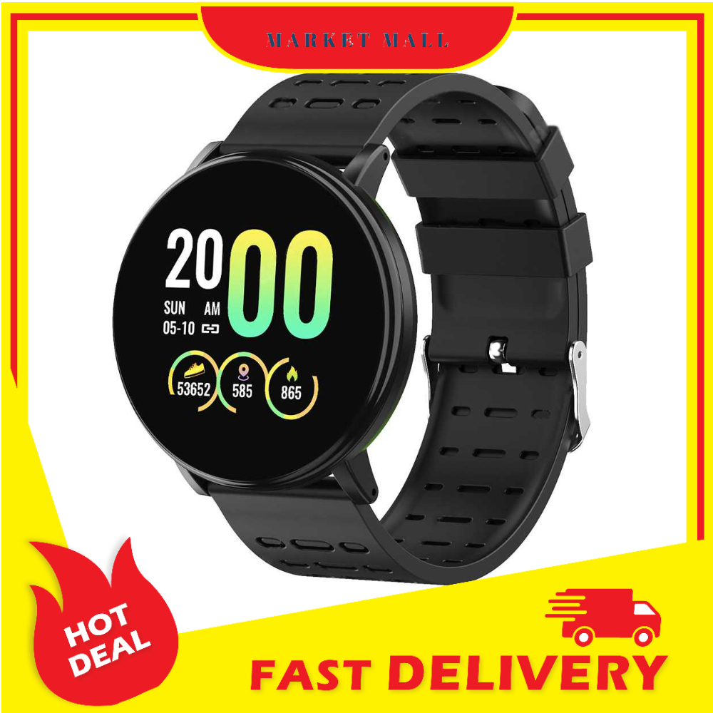 Jam Tangan Smartwatch Sport Fitness Tracker Heart Rate Phone Notification IP67 Waterproof - SKMEI 119 Plus - EMSM1QBK