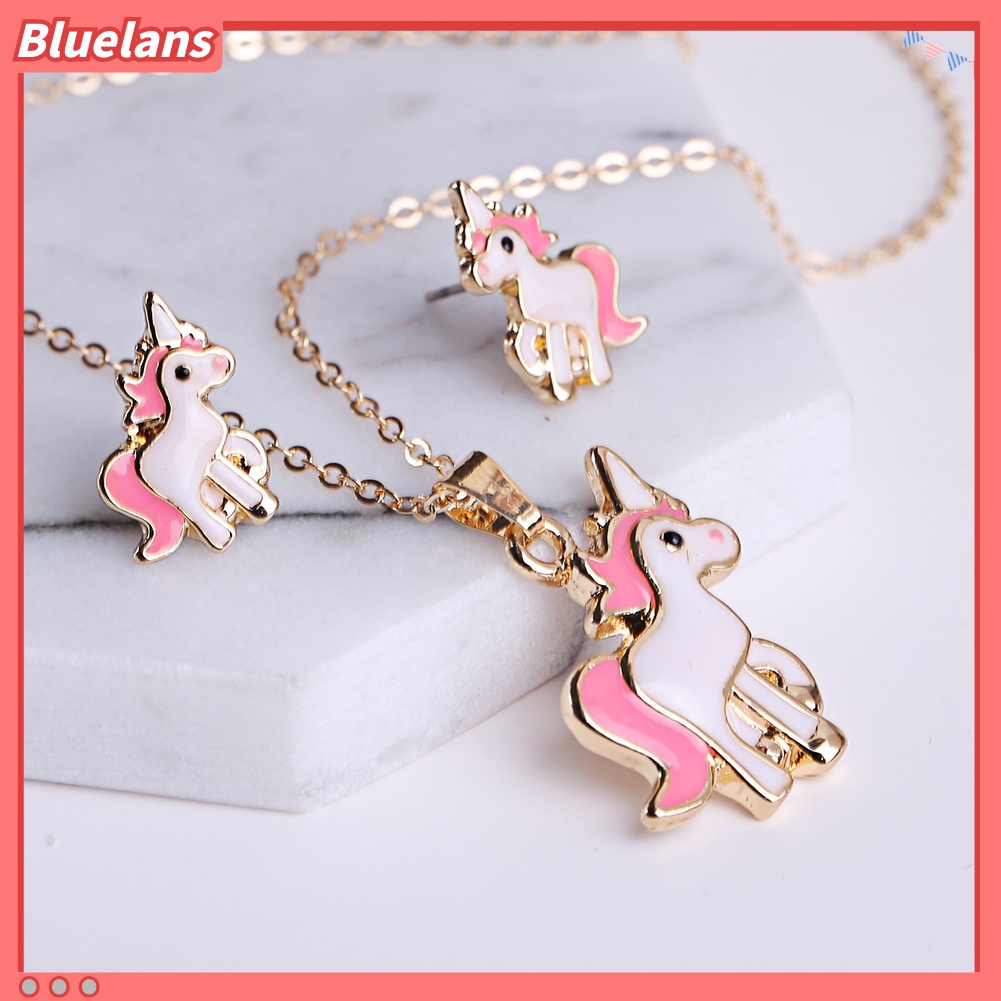 Bluelans Kalung Liontin Kuda Pony Bahan Alloy Untuk Wanita