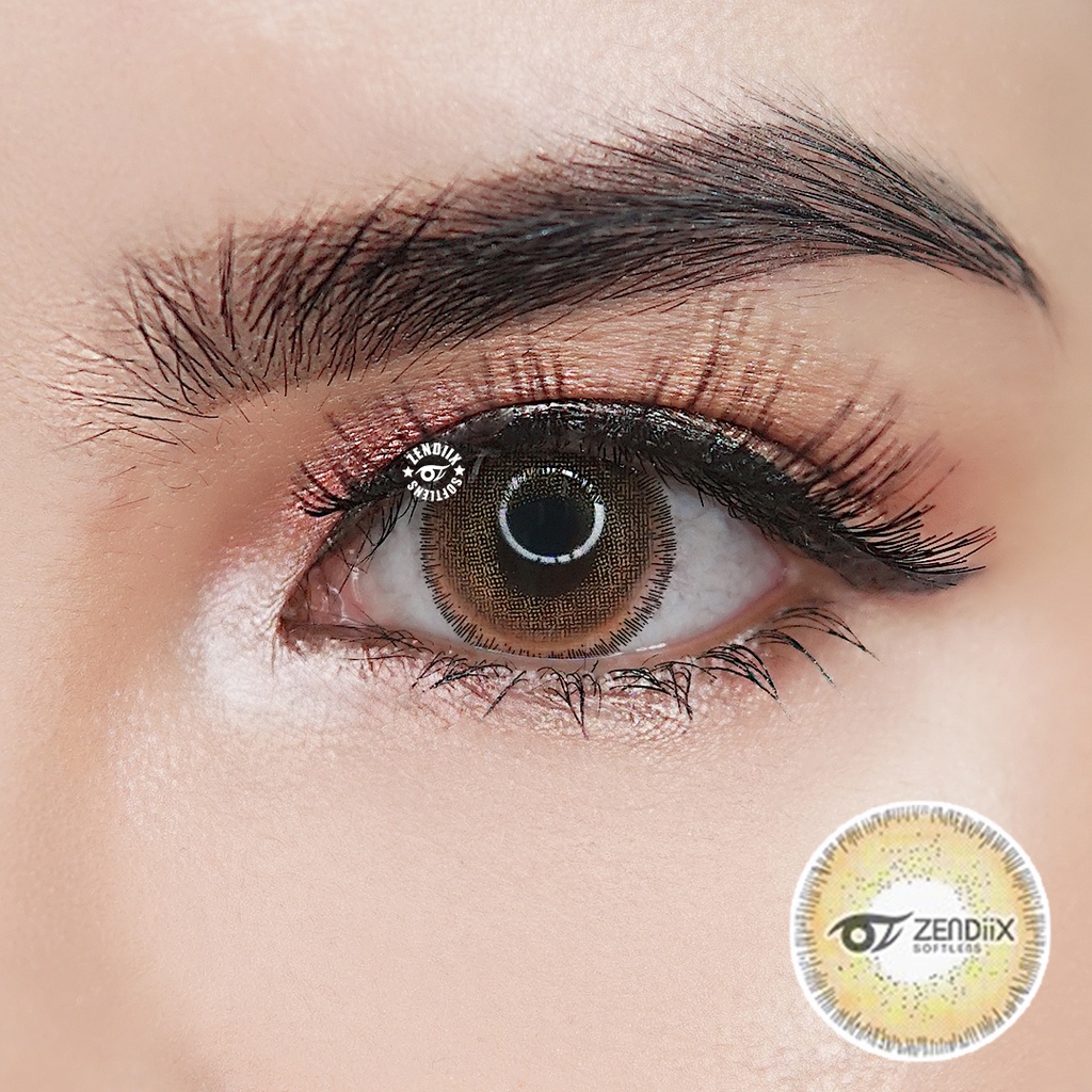 Softlens NEWBLUK Warna BROWN 15mm Normal Minus