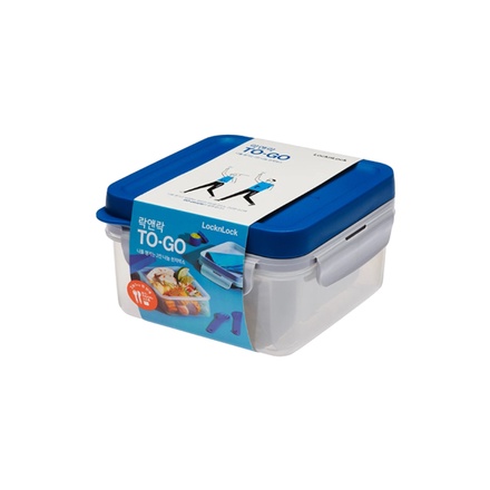 Lock &amp; Lock TO-GO Lunch Box 1.2L Blue HPL979LB Kotak Makanan Bekal Lock n Lock