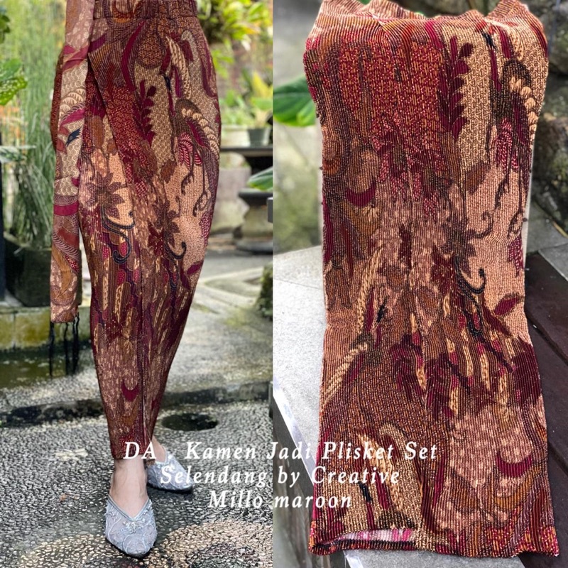 [BISA COD] KAMEN JADI PLISKET SET SELENDANG by creative