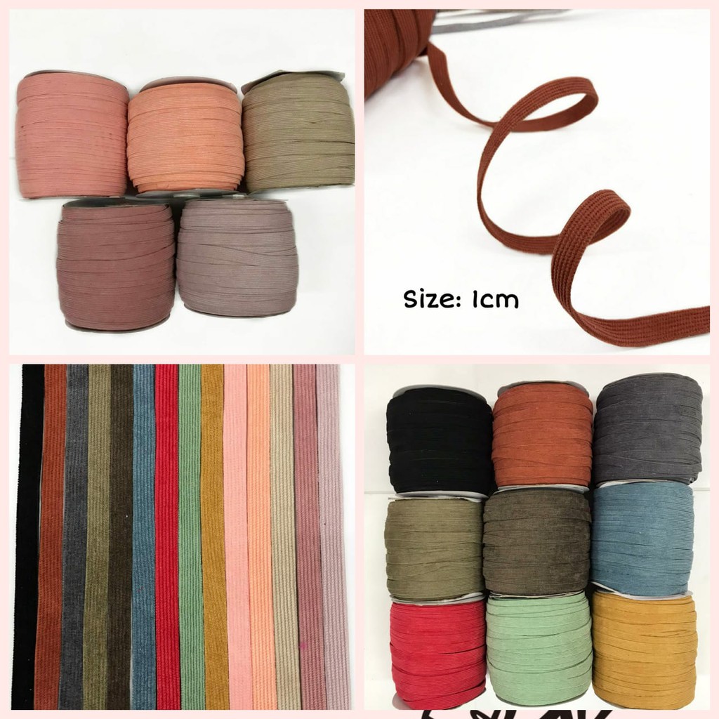 1 YARD -  1 CM PITA CORDURAY | PITA KOREA | BAHAN CRAFT ( 3/8 &quot;)